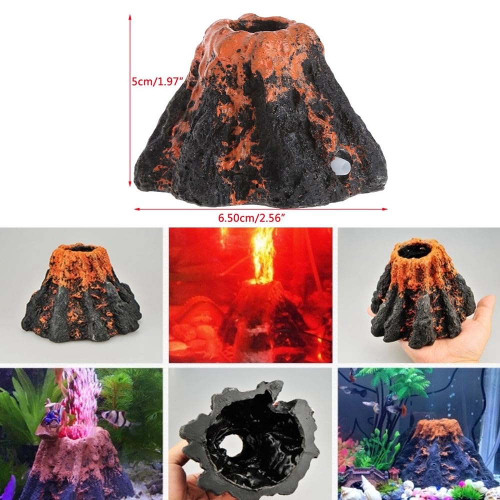 Amazon | Itisyou 水槽用オーナメント 火山模型 水槽用飾り 水槽